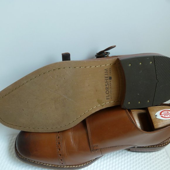 Double Monk Strap WALNUT Excellent 9D Leather Bur